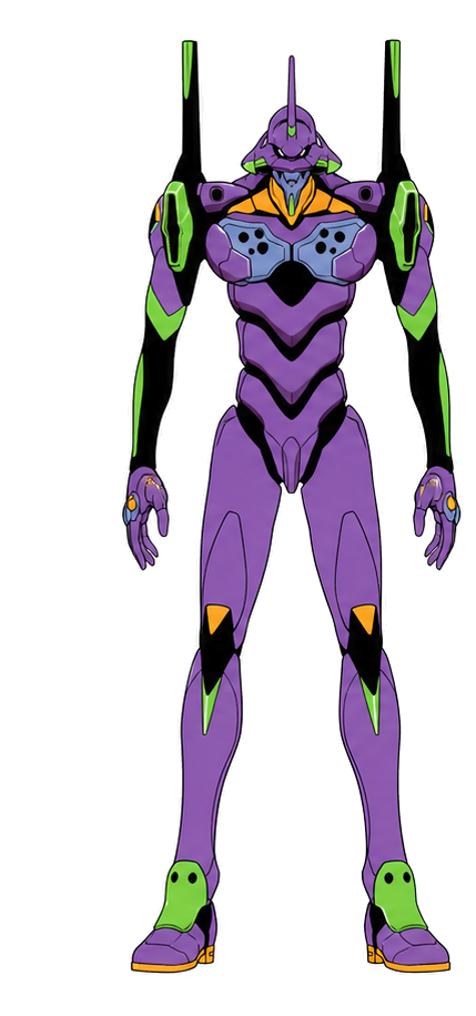 Mecha violeta y verde flotando